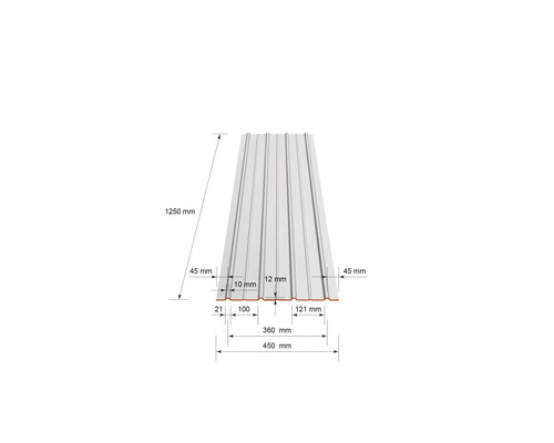 Rozměry trapézové desky