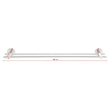 Dvojitý držák na ručníky pro montáž na stěnu, šířka 64 cm