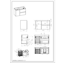 Skříňka pod umyvadlo Jungborn DECEM černá 1000 x 635 x 458 mm 168155