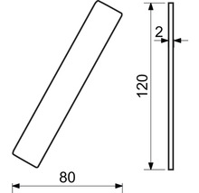Nerezové číslo RN.120L./.N v plochém „2D“ provedení, nerez
