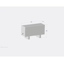 Radiátor o rozměrech 700 x 230 x 400 mm