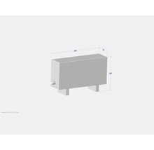 Radiátor o rozměrech 800 x 230 x 500 mm