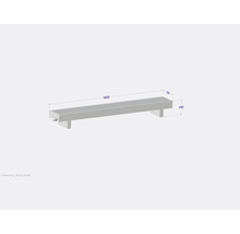 Technický výkres odvodňovacího žlabu o rozměrech 1600 x 230 x 190 mm