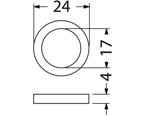 Technický nákres rozety s rozměry