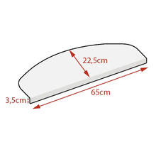 Kryt o rozměrech 65 cm délka, 22,5 cm šířka a 3,5 cm výška