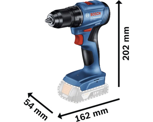 Akušroubovák Bosch Professional GSR 185-LI s rozměry