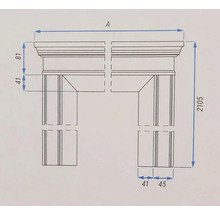 Obložení zárubně Koruna 1 bílé 70 cm