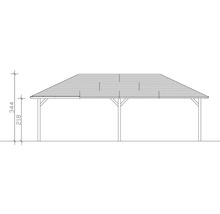 Technický výkres pavilonu s rozměry