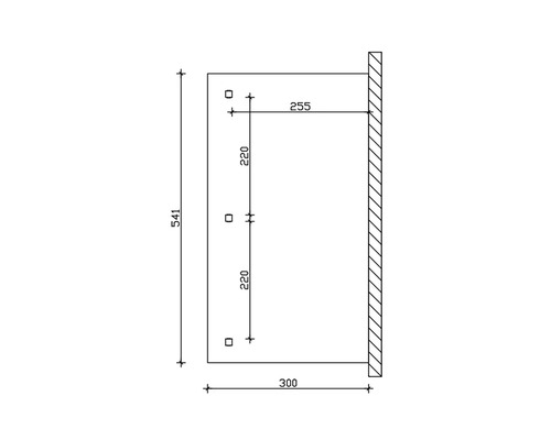 Technický výkres s rozměry produktu