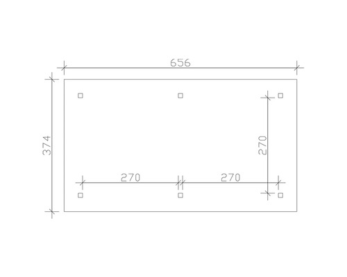 Technický nákres s rozměry 656 a 374