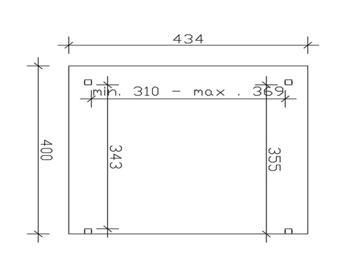 Technický nákres s rozměry