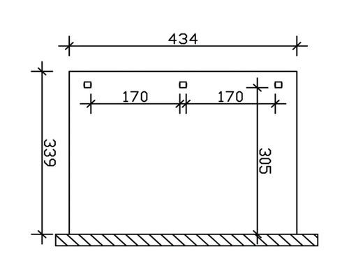 Technický výkres s rozměry.