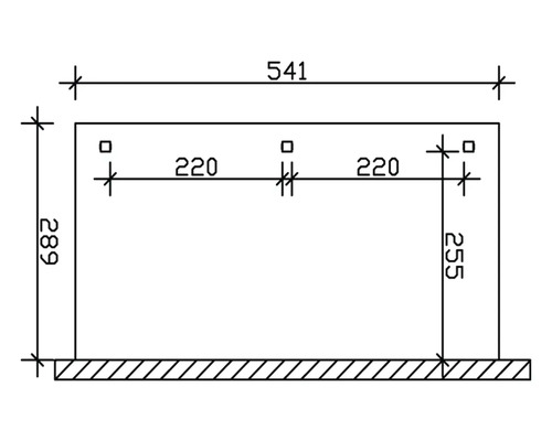 Technický výkres s rozměry v milimetrech