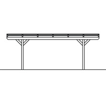 Ilustrace carportu s rovnou střechou