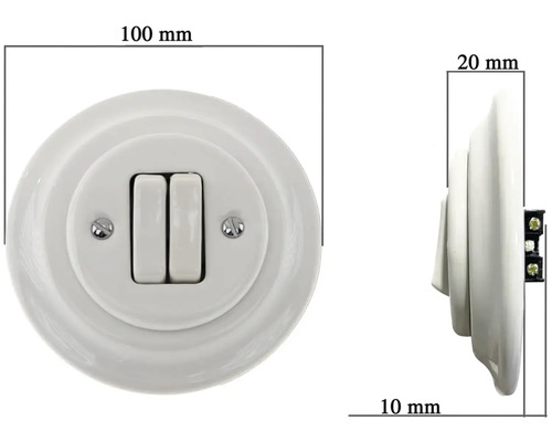 Keramický vypínač s rozměry