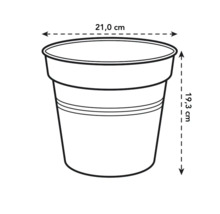 Květináč plastový elho Green Basics Ø 21 cm béžový