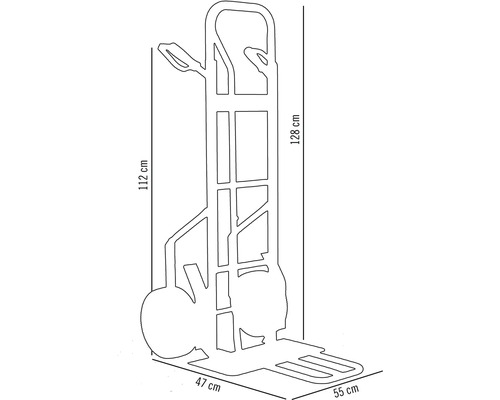 Rozměry rudlu: výška 128 cm, šířka 47 cm a hloubka 55 cm.