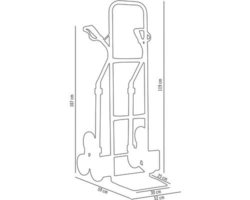 Rozměry schodišťového vozíku