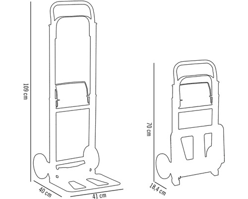 Rozměry rudlu ve složeném a rozloženém stavu