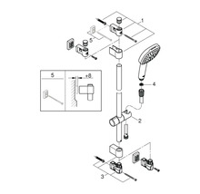 Sprchový set bez baterie Grohe Quickfix Vitalio Comfort 110 x 110 mm chrom
