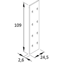 Technický výkres nosiče příslušenství HORNBACH s rozměry