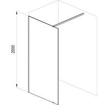 Walk In RAVAK Walk-In 160 cm barva rámu bílá dekor skla čiré sklo GW9WS0E0SZ1