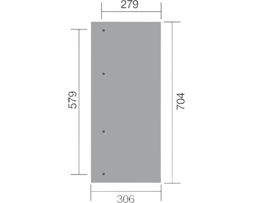 Technický nákres desky s rozměry