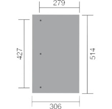 Rozměry obdélníkového objektu s různými údaji o délce.
