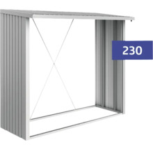 Kovový dřevník s hloubkou 230 centimetrů