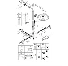 Sprchový systém s termostatickou baterií Grohe Vitalio Joy 310 26401001