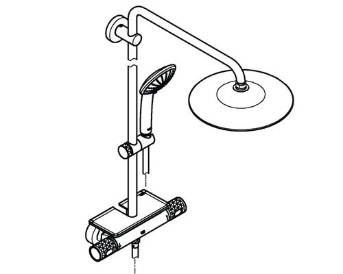 Sprchová armatura s hlavovou a ruční sprchou