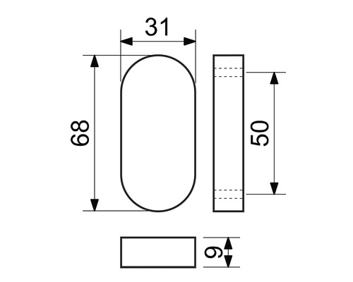 Technický výkres s rozměry