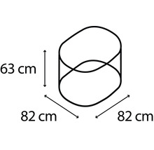 Vyvýšený záhon Vitavia Vita 630 Rund Ø 82,1 x 63 cm plechový stříbrný