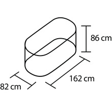 Vyvýšený záhon Vitavia Vita 858 Basic 162 x 82 x 86 cm plechový rubin