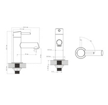 Technický výkres baterie s rozměry