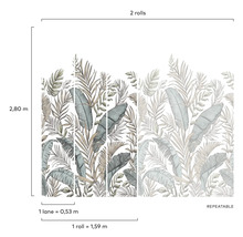 Tapeta se vzorem listů a rozměry