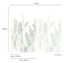 Vzor tapety s motivem peří a rozměry