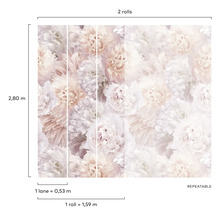 Tapeta s květinovým vzorem a rozměry