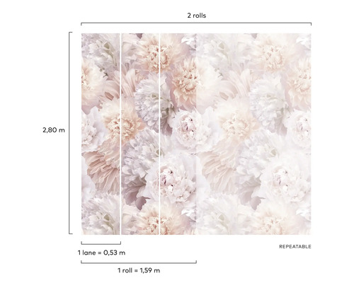 Tapeta s květinovým vzorem a rozměry