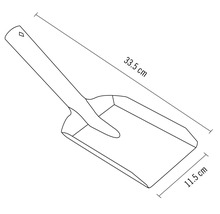 Nákres sázecí lopatky o rozměrech 33,5 cm délky a 11,5 cm šířky