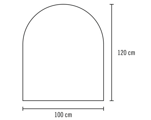 Obrázek oblouku o rozměrech 100 x 120 centimetrů