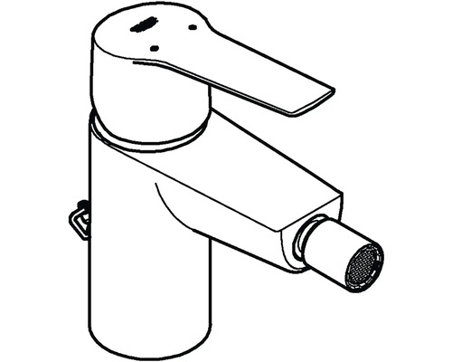 Nákres umyvadlové baterie s jednou pákou