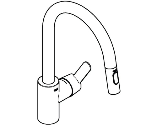 Kuchyňská baterie s vysokým výtokem