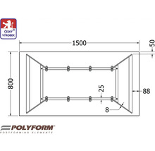 Technický výkres s rozměry