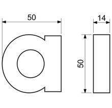 Technický výkres čísla domu s rozměry