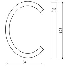 Technický nákres profilu ve tvaru C s rozměry