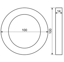 Technický výkres prstence o rozměrech 100 a 14.
