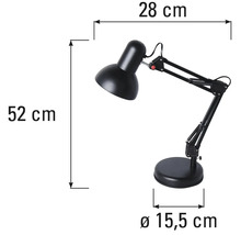 Stolní lampa s rozměry