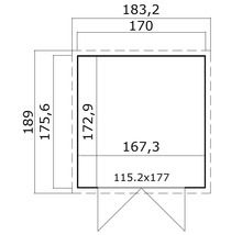 Technický výkres s rozměry