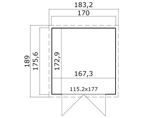 Technický výkres s rozměry